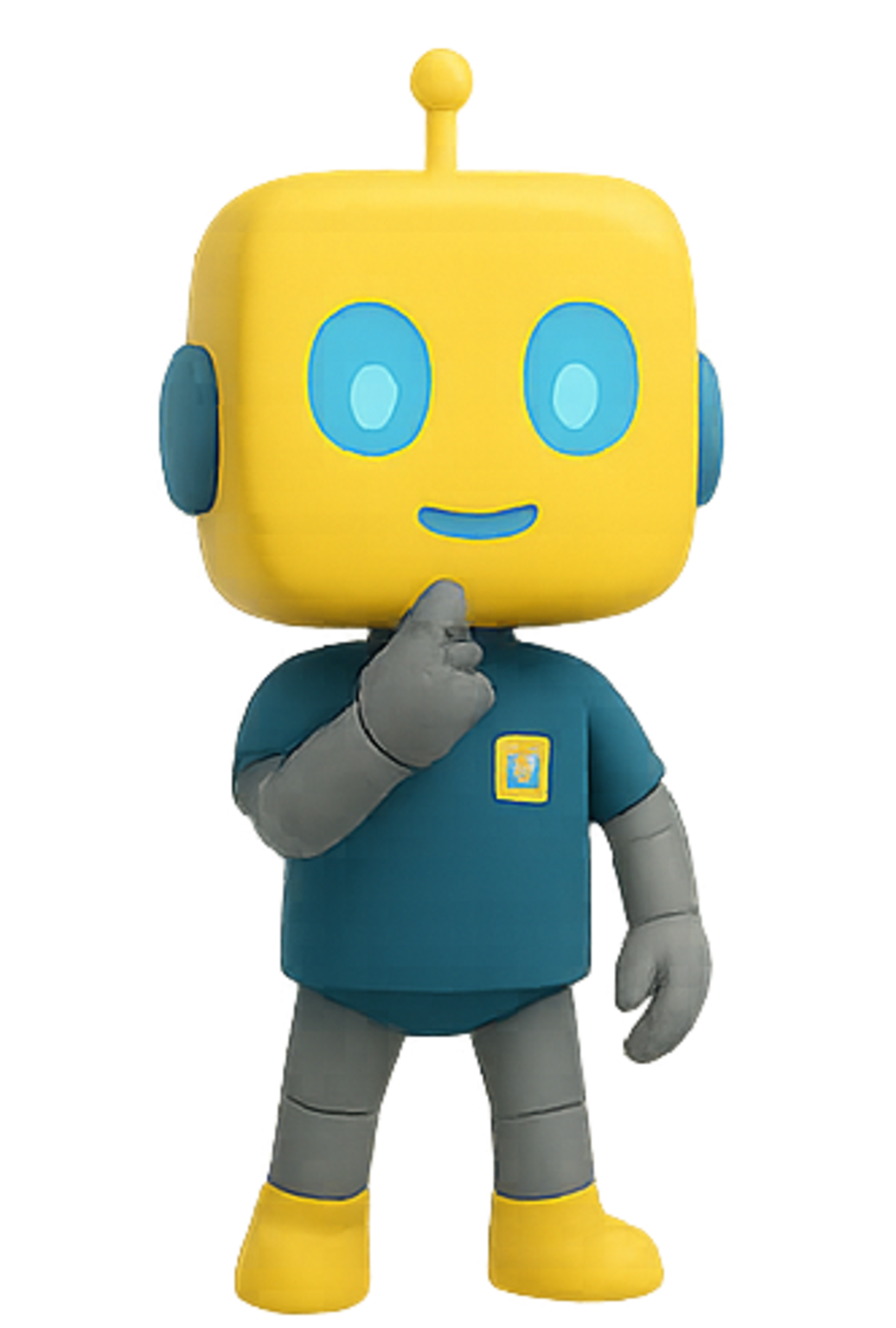 Crianças felizes com robôs